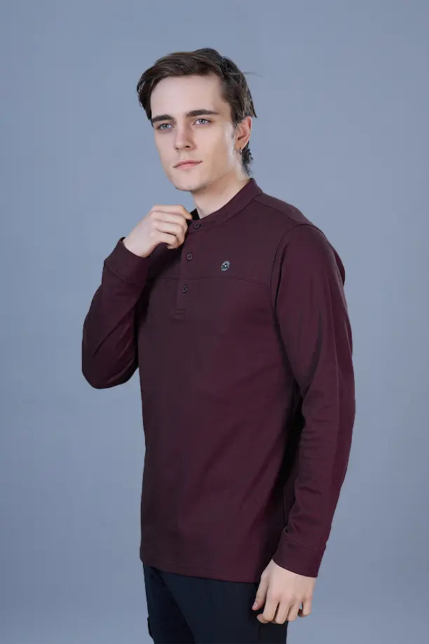 ATLAS FULL SLEEVES T-SHIRT - MAROON