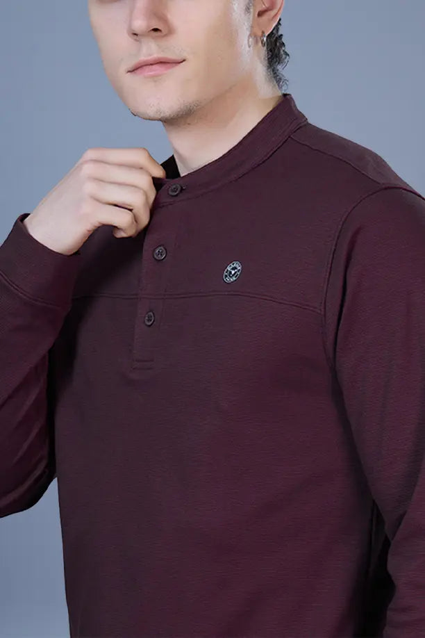ATLAS FULL SLEEVES T-SHIRT - MAROON