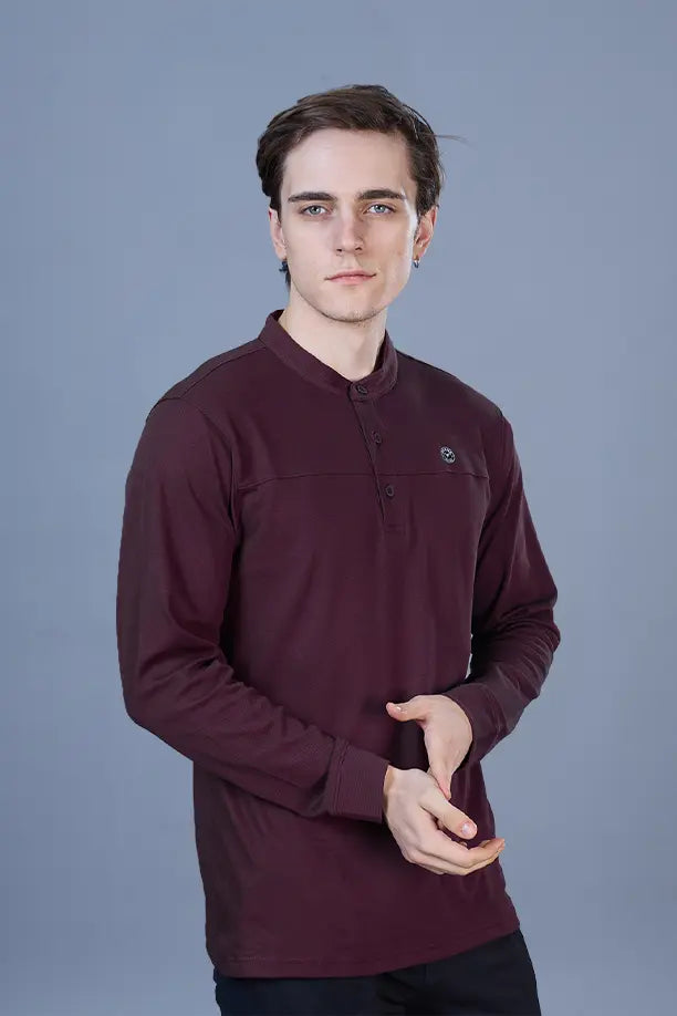 ATLAS FULL SLEEVES T-SHIRT - MAROON