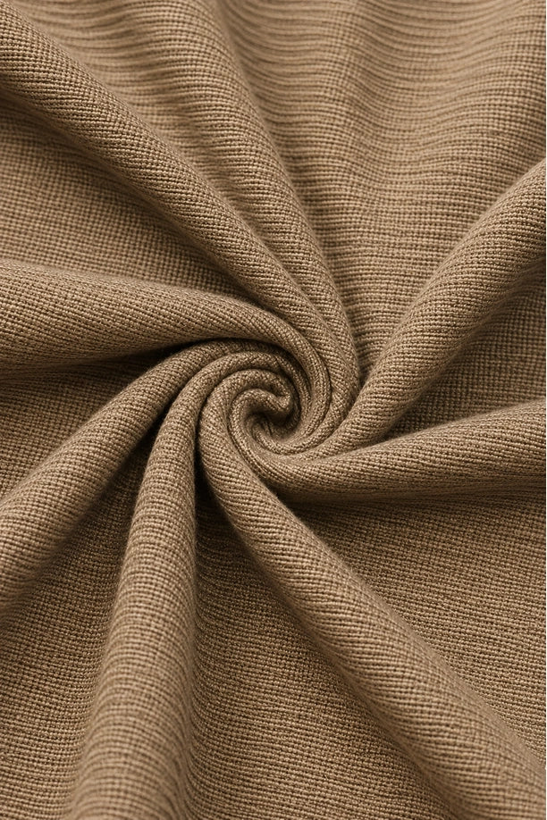 MILANGE ROUND NECK TEE | LIGHT BROWN