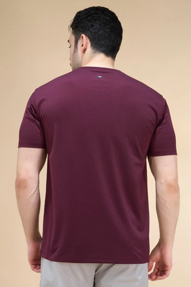 Men Regular Fit Printed Round Neck Tee
