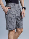 Men Regular Fit Printed Cotton Shorts with Zipper Pockets