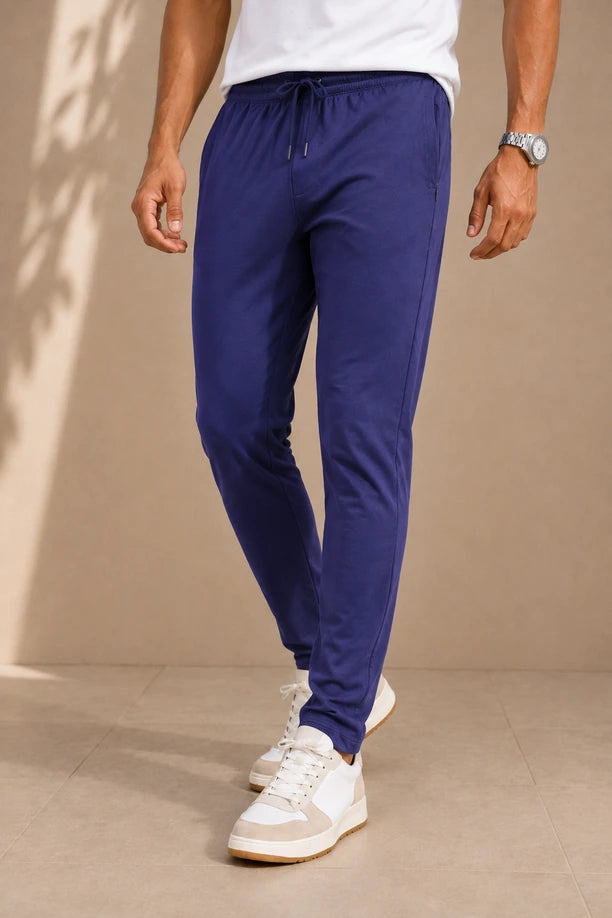 Men Cotton Regular Fit Trackpants with ALL TIME COTTON