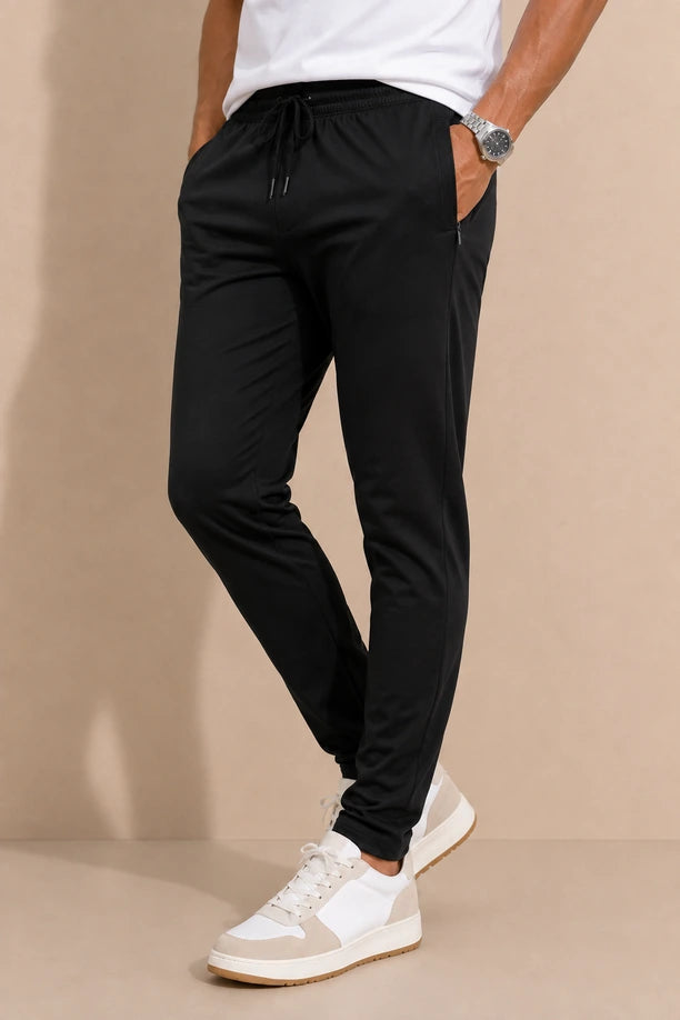 Men Cotton Regular Fit Trackpants with ALL TIME COTTON