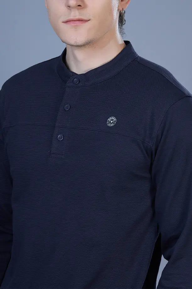 ATLAS FULL SLEEVES T-SHIRT - NAVY BLUE