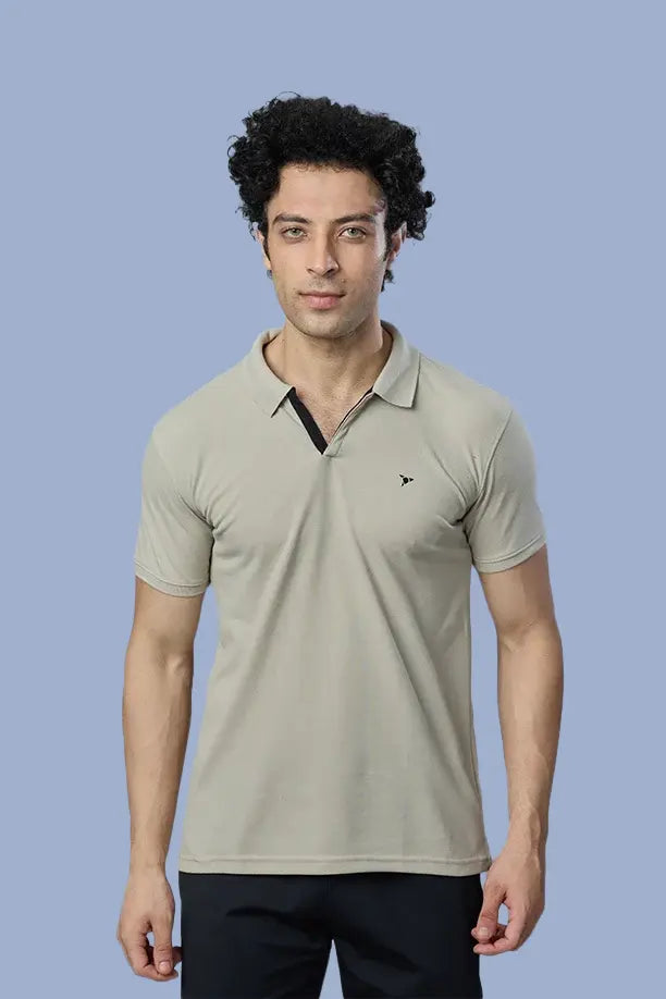 MATTY SLIM FIT T- SHIRT - LIGHT GREY