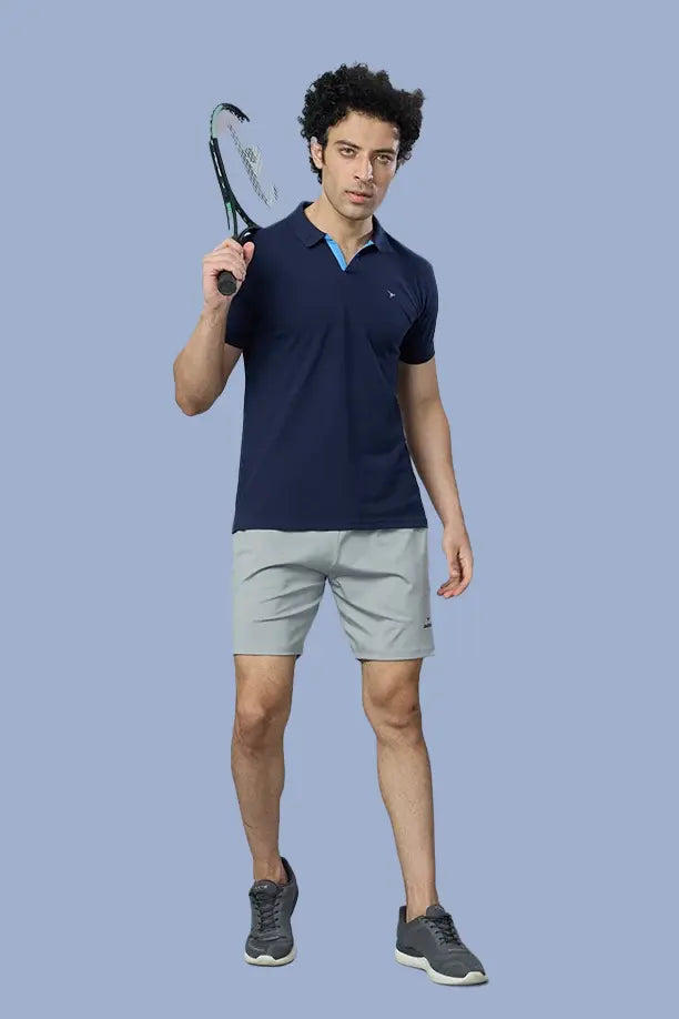 MATTY SLIM FIT T- SHIRT - NAVY BLUE