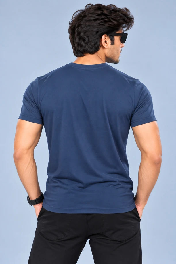 Men Printed Regular Fit Round Neck T-Shirt