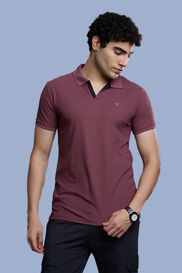 Men Slim Fit Polo T-Shirt with CRAZY
