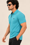 Men Striped Comfort Fit Polo T-shirt with CRAZY