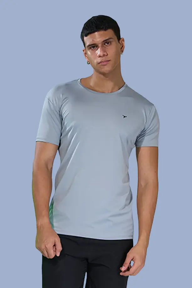 BUTTER LYCRA R-NECK T-SHIRT - LIGHT GREY