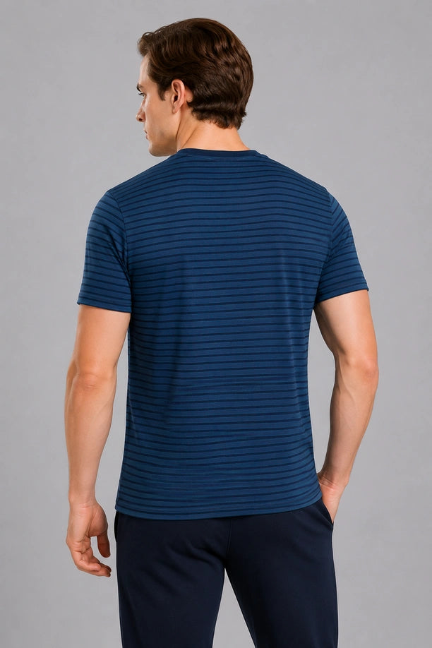JOLLY ROUND NECK T SHIRT | BLUE