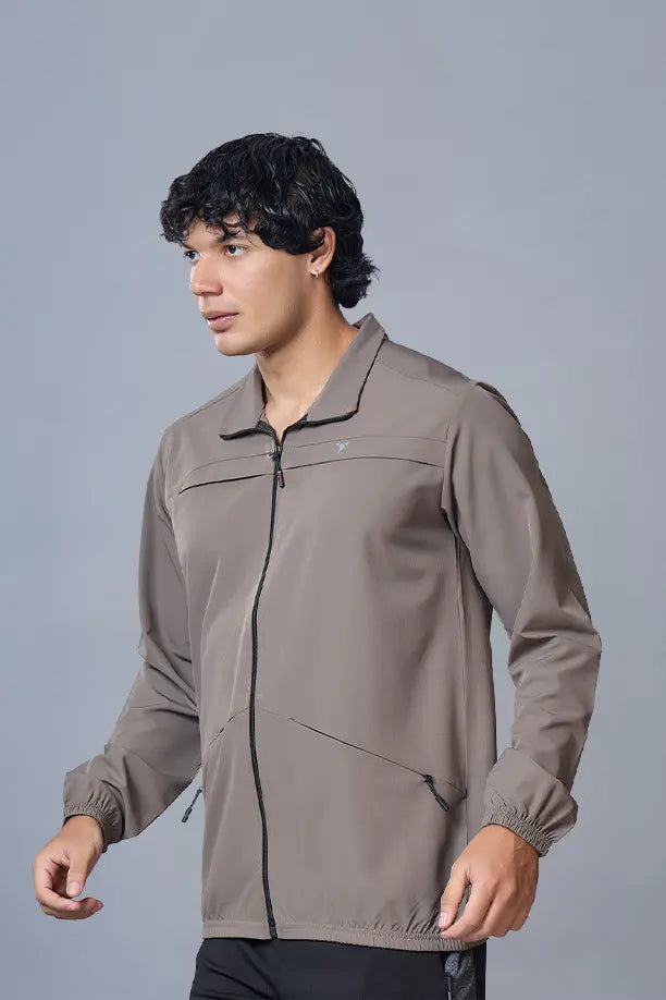 RACE JACKET - BROWN