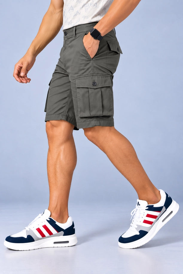 Men Regular Fit Cargo Shorts