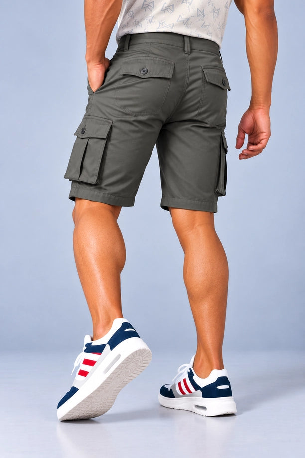 Men Regular Fit Cargo Shorts